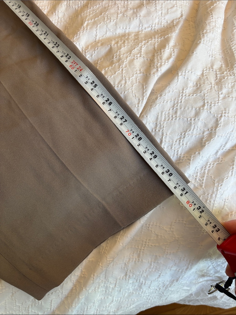 Babaton Cohen Wrap Pants Taupe Triacetate Wide Leg High Rise Mid  2000's Size 8 - Picture 13 of 14